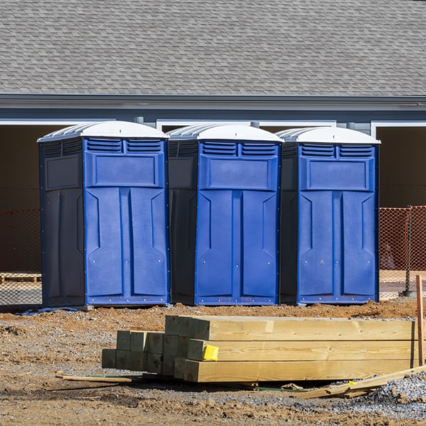 is there a specific order in which to place multiple portable restrooms in Lake Holiday